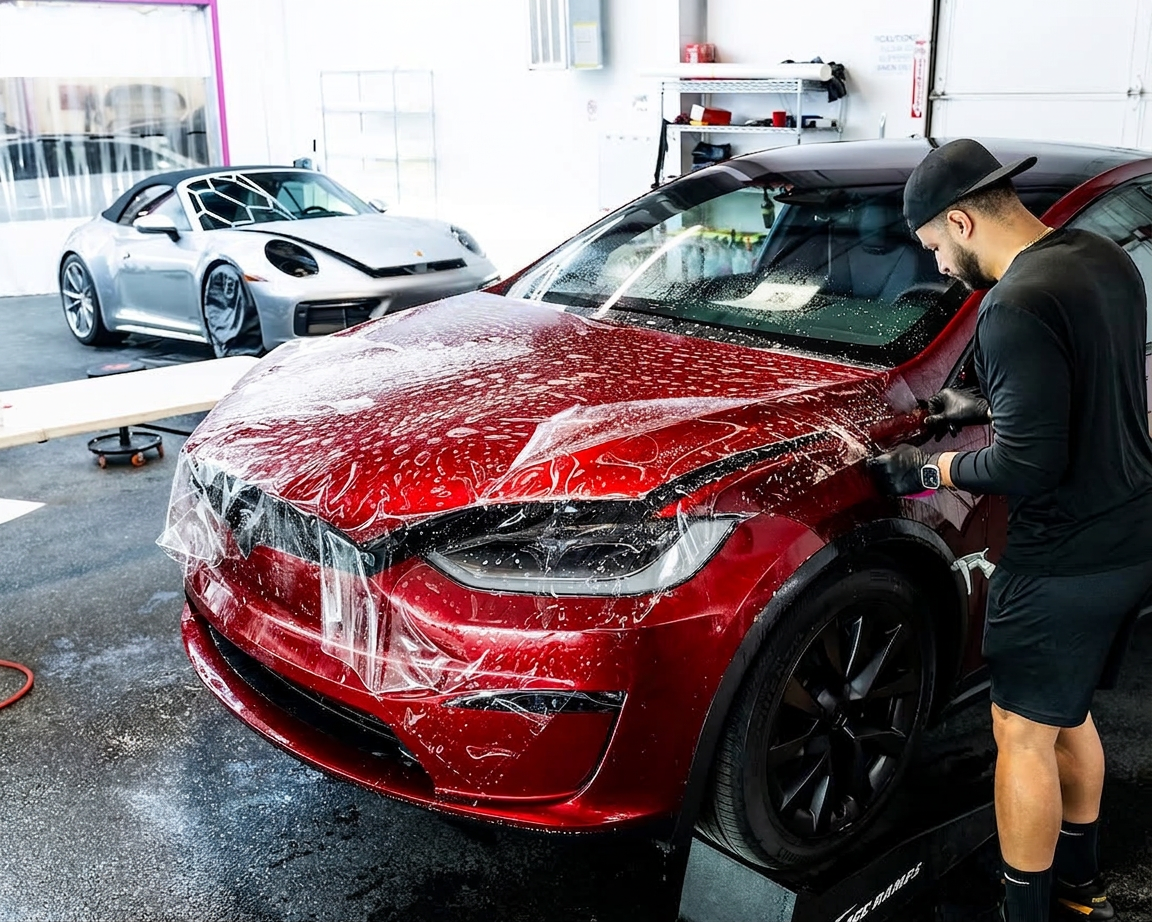 Premium PPF installation on luxury vehicle