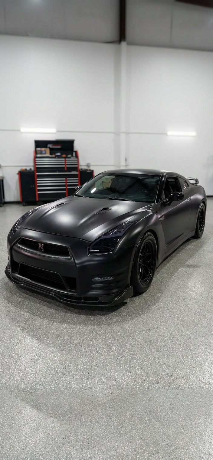 Vinyl wrap installation close-up
